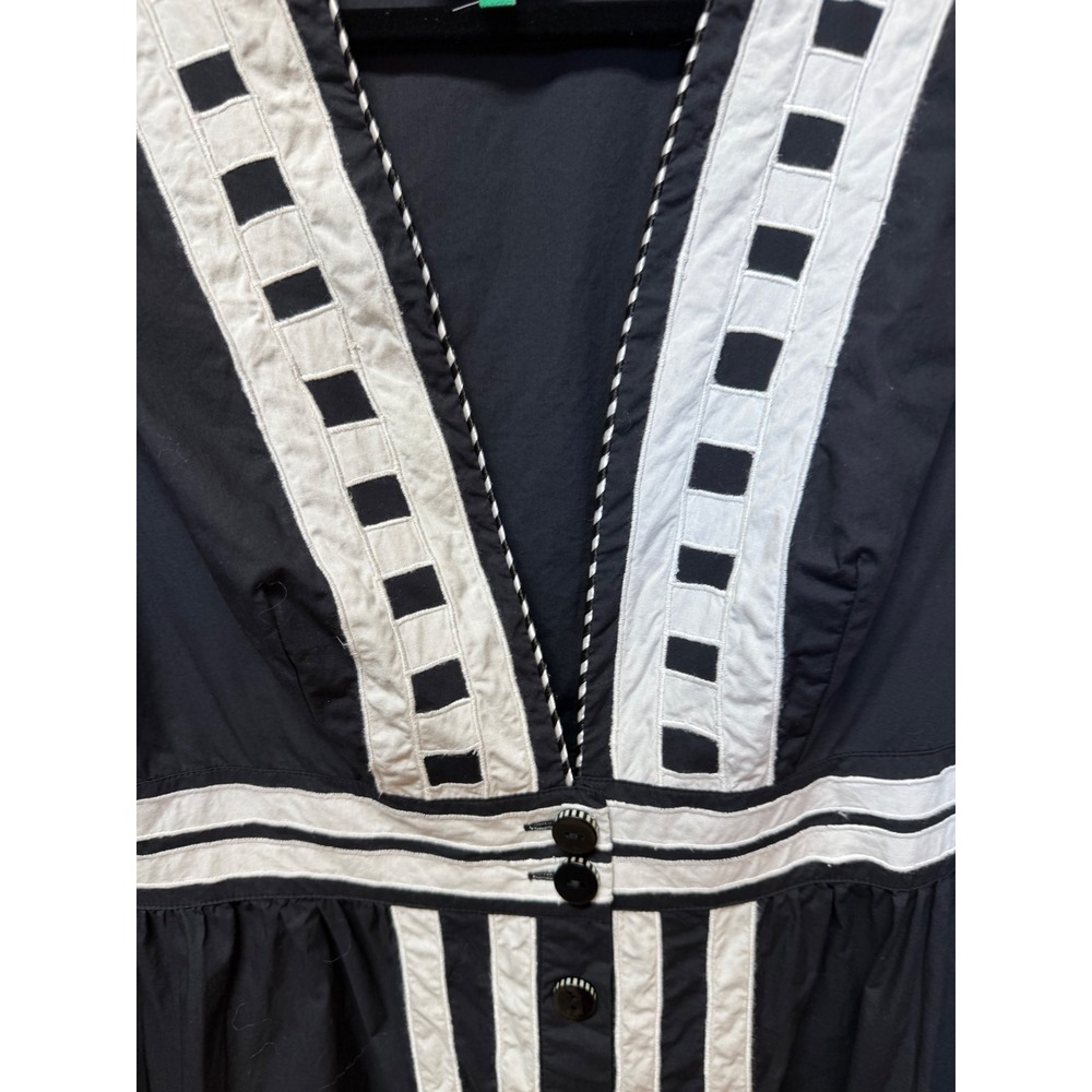 Farm Rio Black White Floral Embroidered Button Front Maxi Dress Medium 329136 - Picture 4 of 17